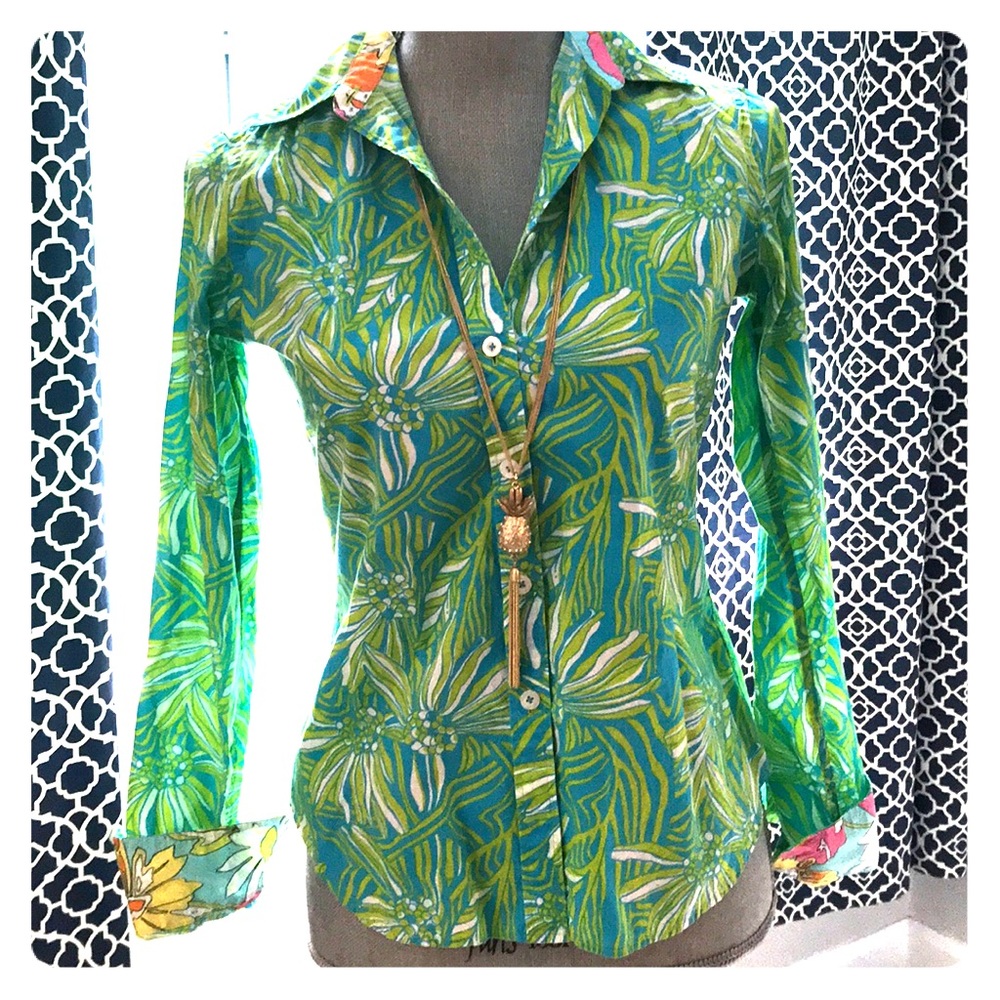 Lilly Pulitzer button down shirt.  Size 4